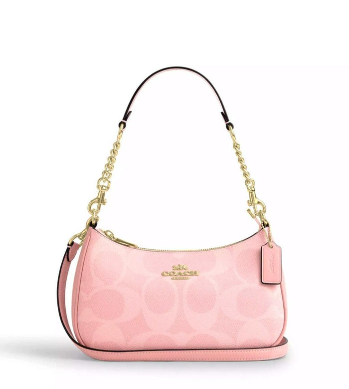 NWT Coach Teri Shoulder Bag in Signature Canvas CAL51/CV933 Powder Pink Crossbody Purse