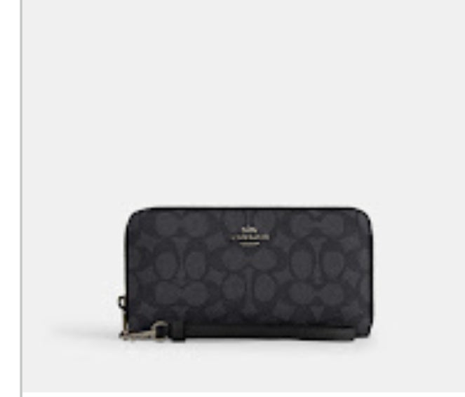 Long Zip Around Wallet In Signature Canvas