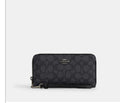 Long Zip Around Wallet In Signature Canvas