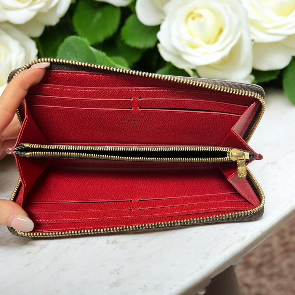 Louis Vuitton Portefeuille Clemence Zip Around Wallet Monogram Empreinte Bicolor