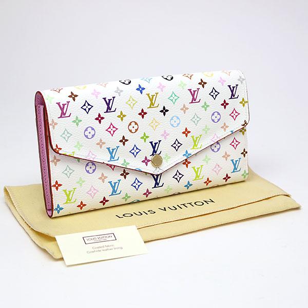 Auth Louis Vuitton Portefeuille Sarah NM Long Wallet Monogram Multicolore M93532