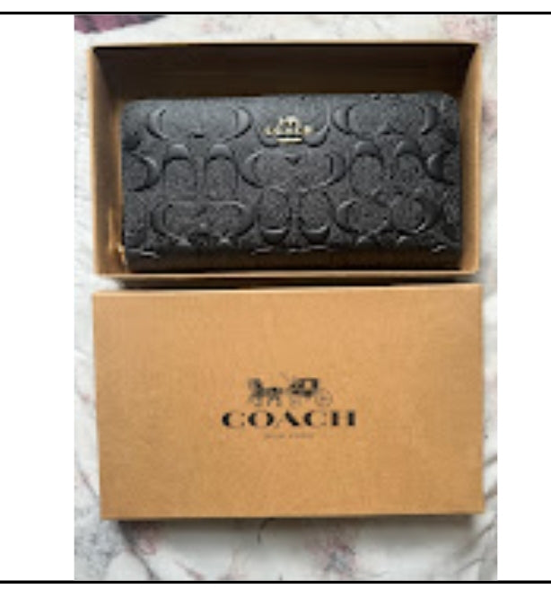 COACH Men's Travel Organizer Double Zip Embossed Signature