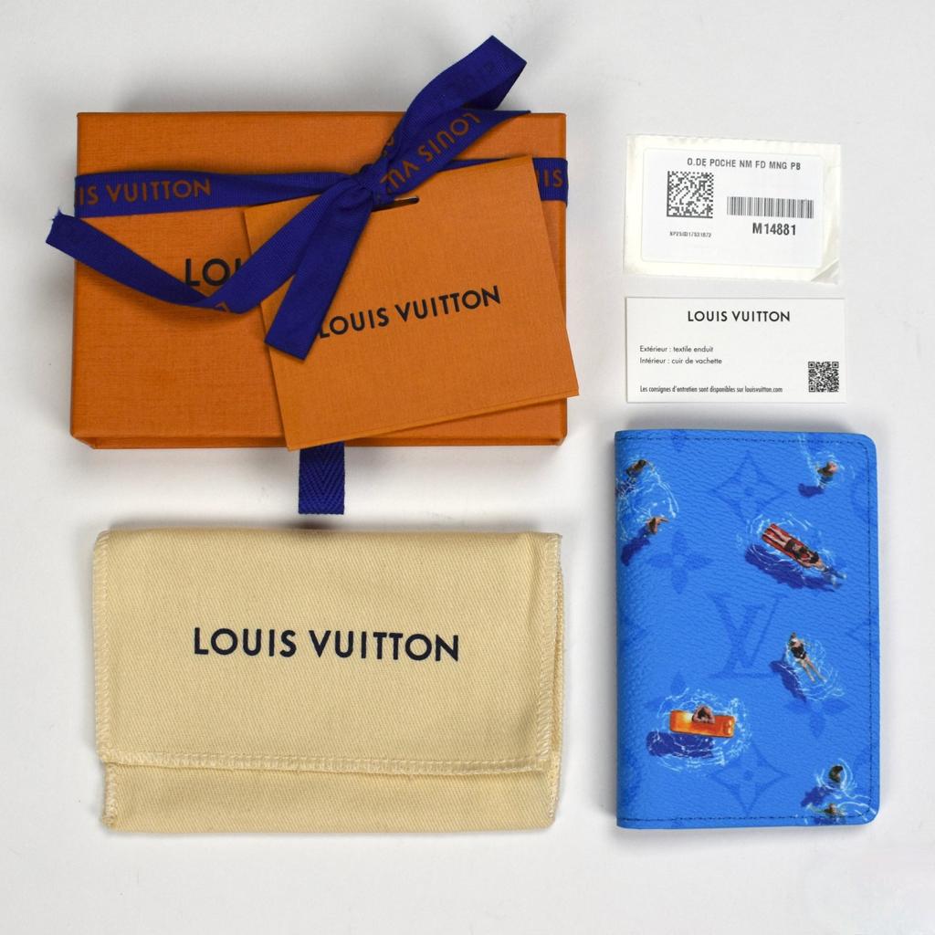 Louis Vuitton Monogram Surfin’ Blue Pocket Organizer Bifold Wallet
