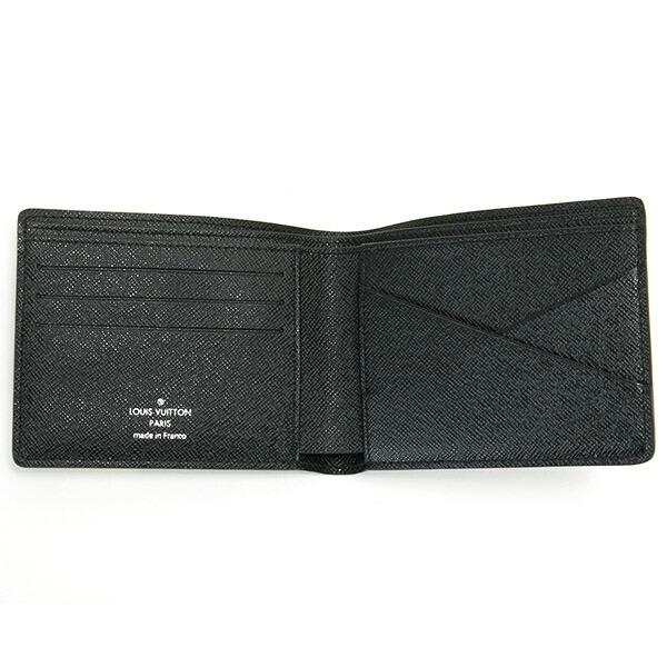 Louis Vuitton Multiple Wallet N62663 Damier Graphite Canvas Men's Bifold Wallet Black/Grey