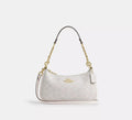 Coach Women's Teri Shoulder Bag Signature Canvas Chalk White NWT