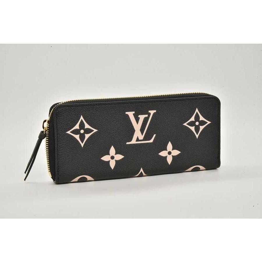 Louis Vuitton Portefeuille Clemence Zip Around Wallet Monogram Empreinte Bicolor