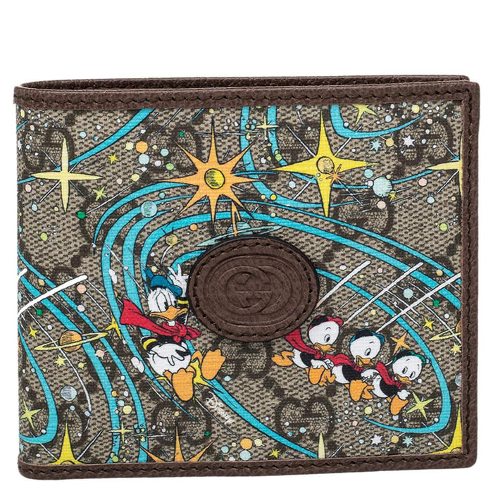 Gucci GG Supreme Disney Collaboration Donald Duck Folding Wallet